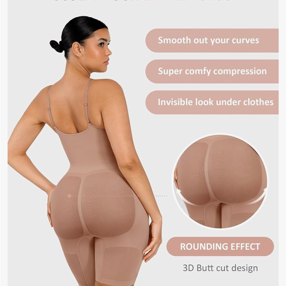 FeelinGirl Shapewear Bodysuit Tummy Control Seamless Sculpting Butt Lifter M/L
